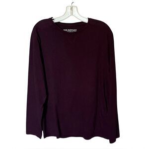 John Bartlett Consensus Maroon Heathered Long Sleeve T Shirt Size Medium